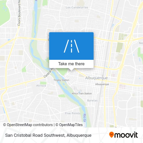 San Cristobal Road Southwest map