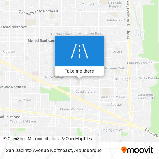 Mapa de San Jacinto Avenue Northeast