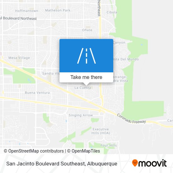 San Jacinto Boulevard Southeast map