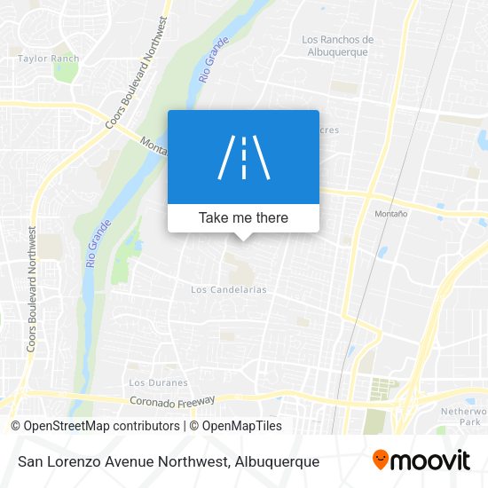 San Lorenzo Avenue Northwest map