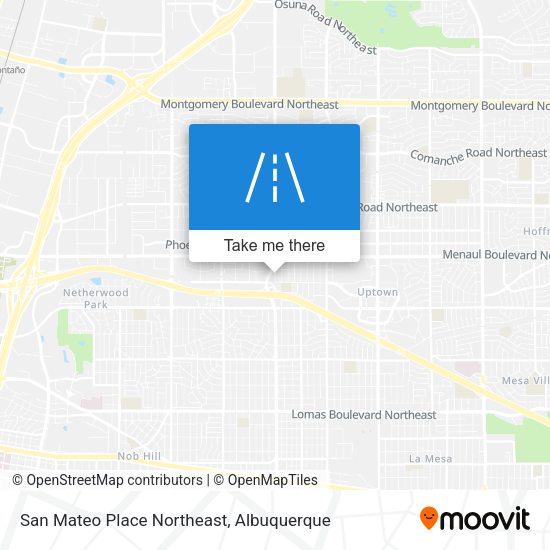 San Mateo Place Northeast map