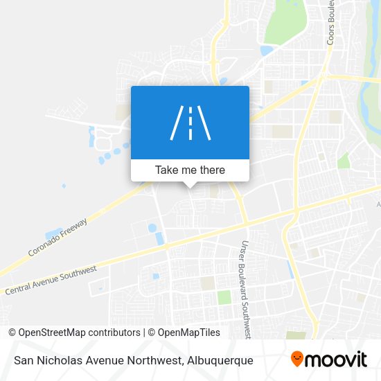 San Nicholas Avenue Northwest map