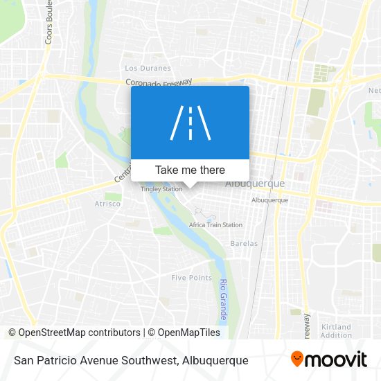 Mapa de San Patricio Avenue Southwest