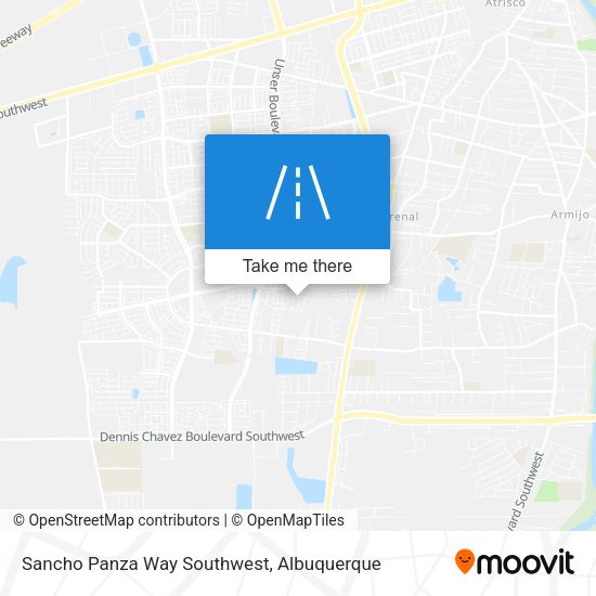 Sancho Panza Way Southwest map