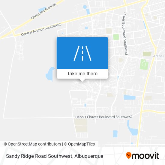 Sandy Ridge Road Southwest map