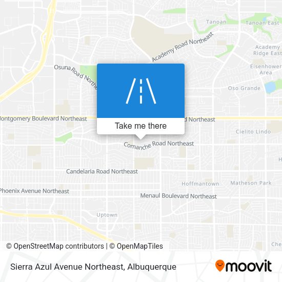 Sierra Azul Avenue Northeast map