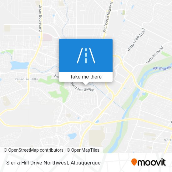 Mapa de Sierra Hill Drive Northwest