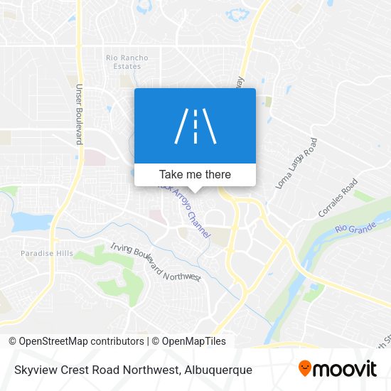 Skyview Crest Road Northwest map