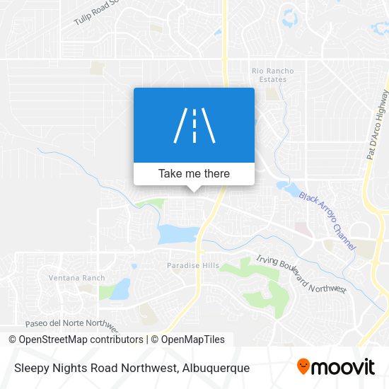 Mapa de Sleepy Nights Road Northwest