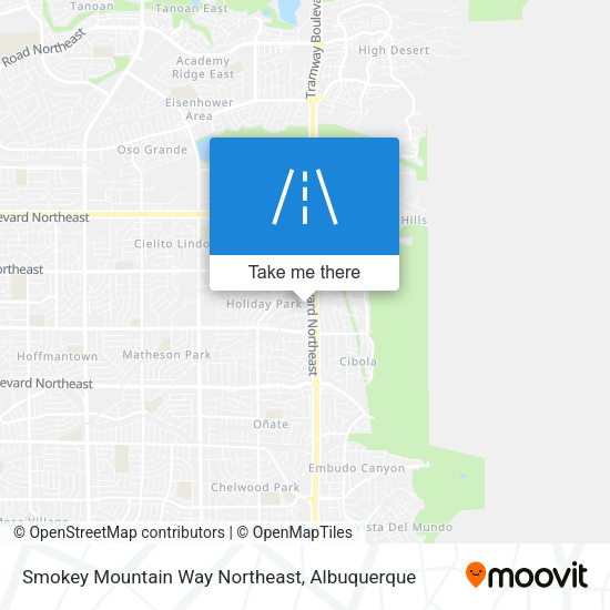 Smokey Mountain Way Northeast map