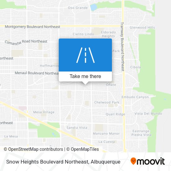 Snow Heights Boulevard Northeast map