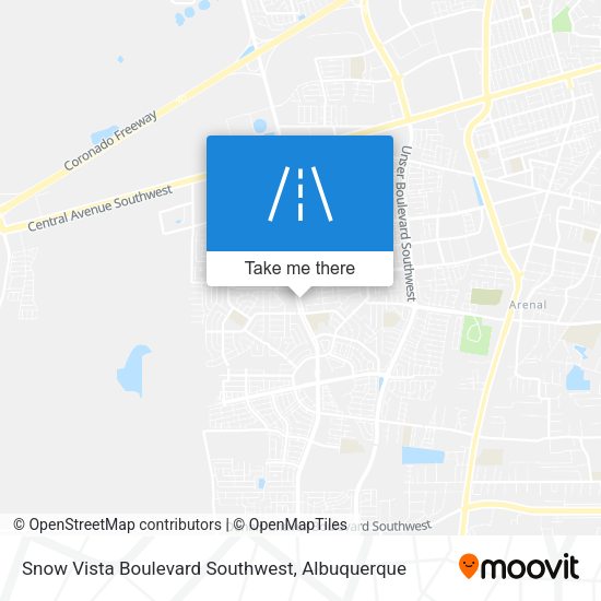 Mapa de Snow Vista Boulevard Southwest
