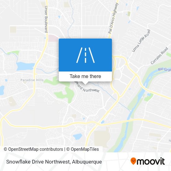 Snowflake Drive Northwest map