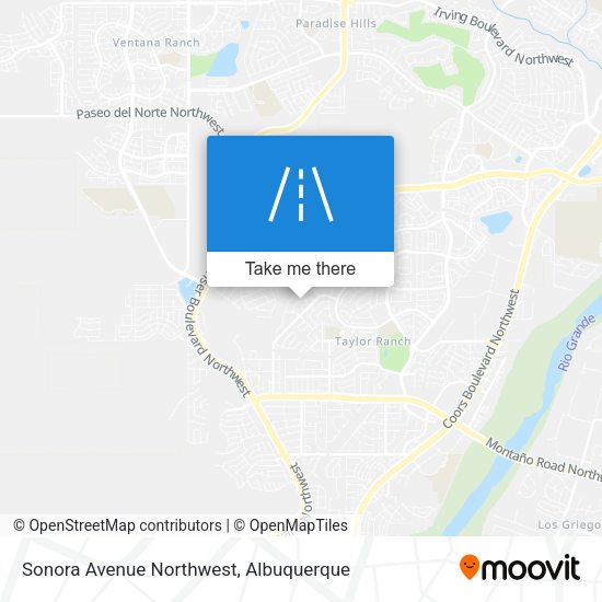 Sonora Avenue Northwest map