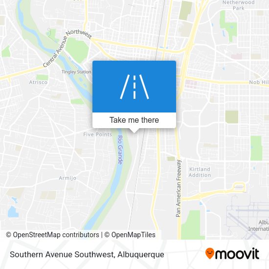 Southern Avenue Southwest map