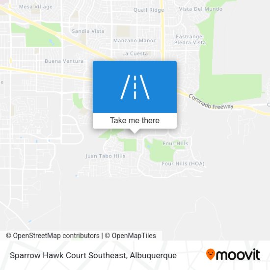 Sparrow Hawk Court Southeast map