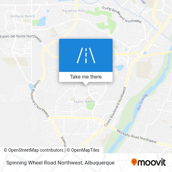 Spinning Wheel Road Northwest map