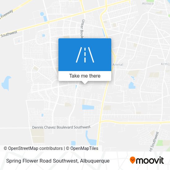 Spring Flower Road Southwest map