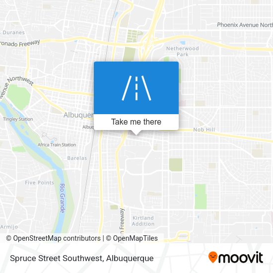 Mapa de Spruce Street Southwest