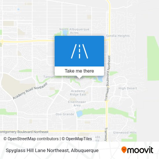 Spyglass Hill Lane Northeast map