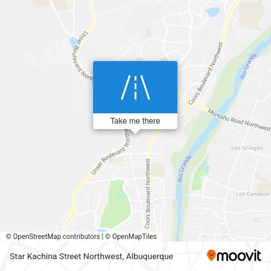 Star Kachina Street Northwest map