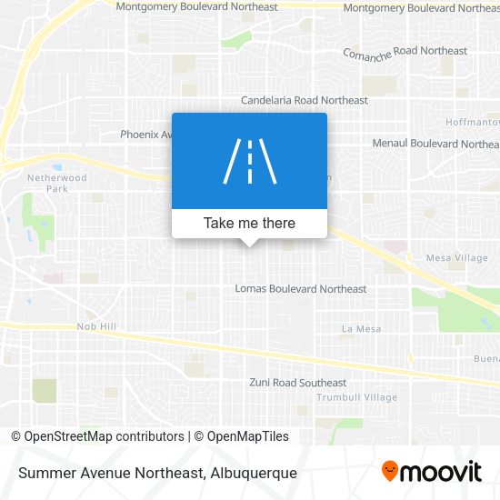 Summer Avenue Northeast map