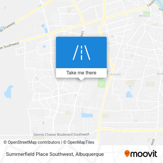 Summerfield Place Southwest map