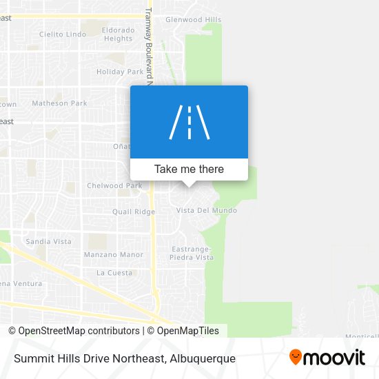 Summit Hills Drive Northeast map