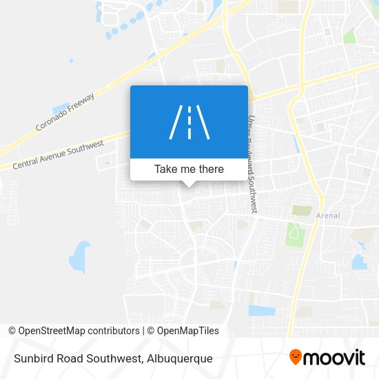 Sunbird Road Southwest map