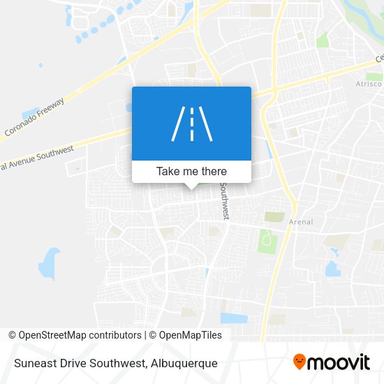 Suneast Drive Southwest map