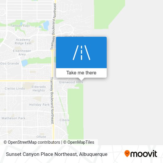 Sunset Canyon Place Northeast map