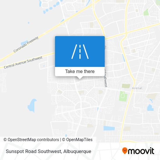 Sunspot Road Southwest map