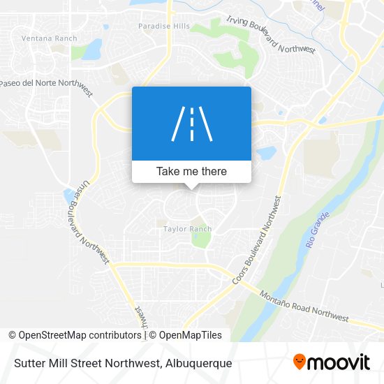 Sutter Mill Street Northwest map