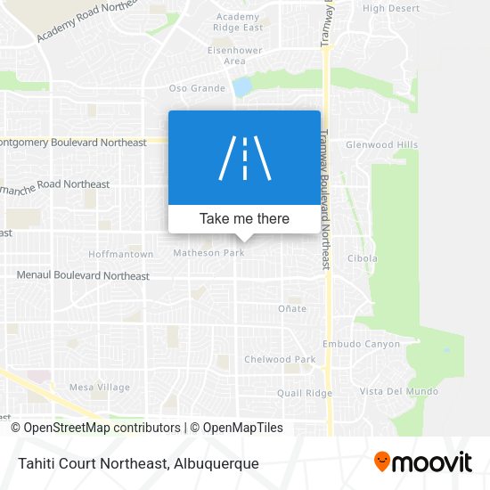 Tahiti Court Northeast map