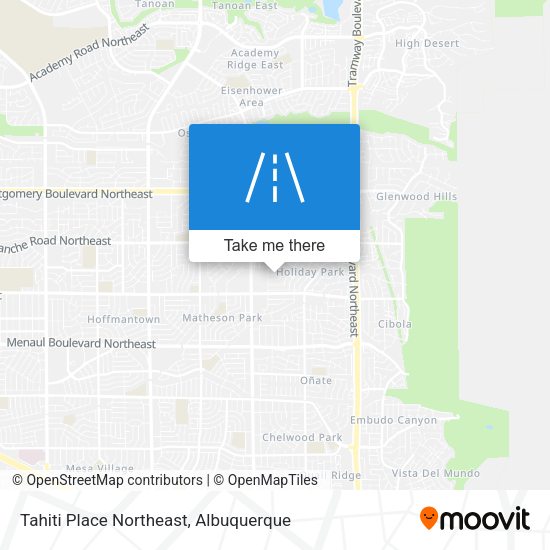 Mapa de Tahiti Place Northeast