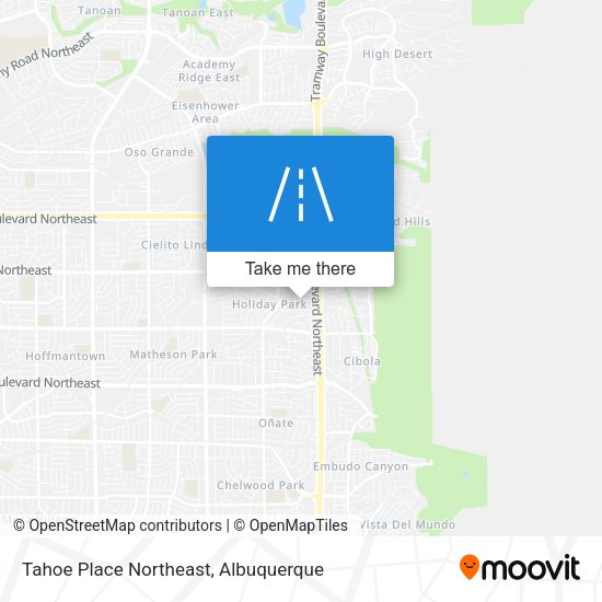 Tahoe Place Northeast map