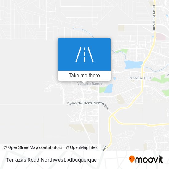 Terrazas Road Northwest map