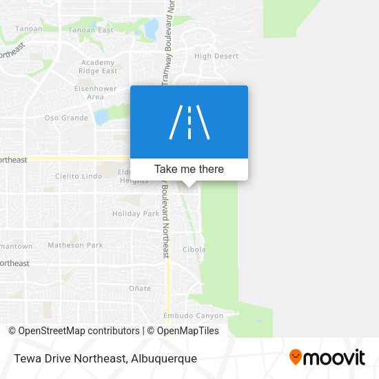 Tewa Drive Northeast map
