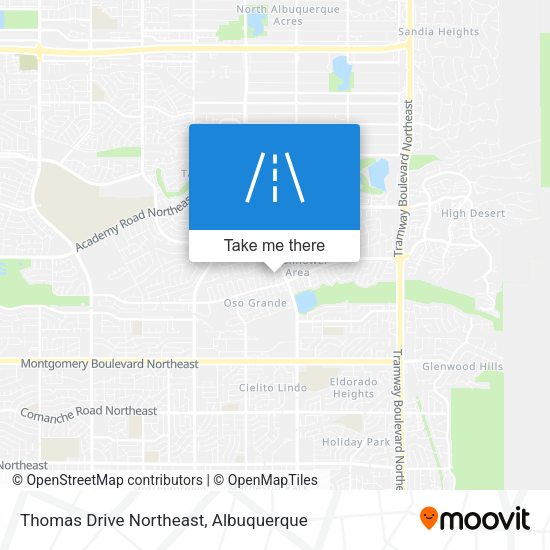 Thomas Drive Northeast map