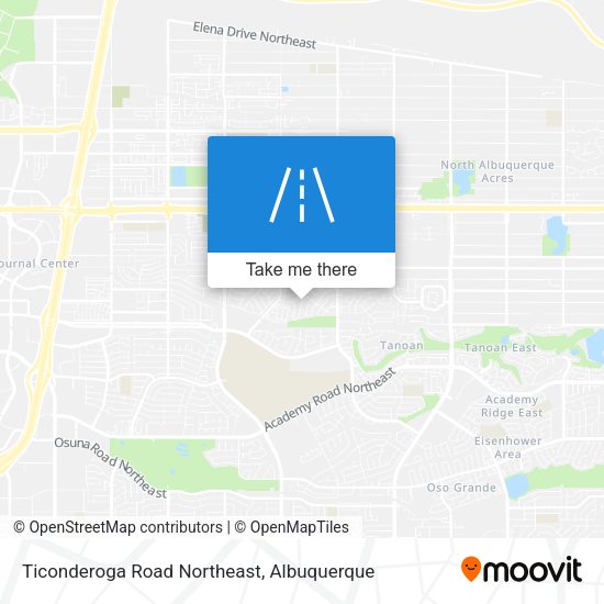 Ticonderoga Road Northeast map