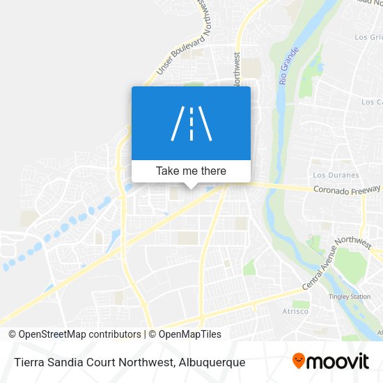 Tierra Sandia Court Northwest map