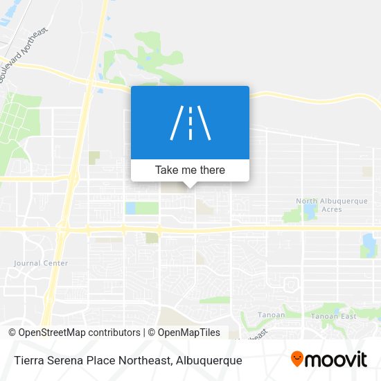 Tierra Serena Place Northeast map