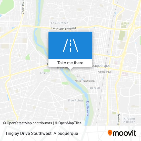 Tingley Drive Southwest map