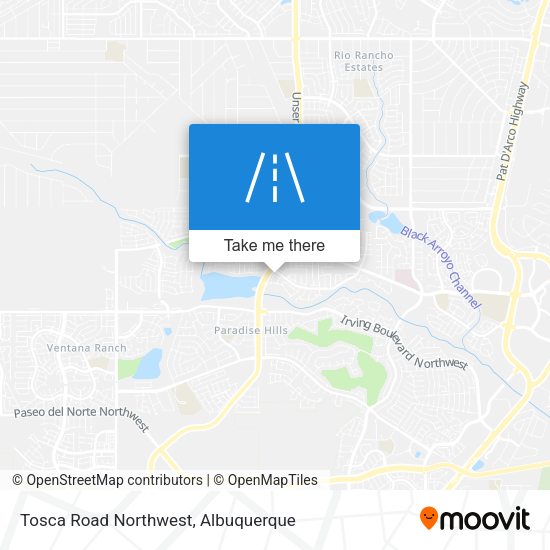Tosca Road Northwest map