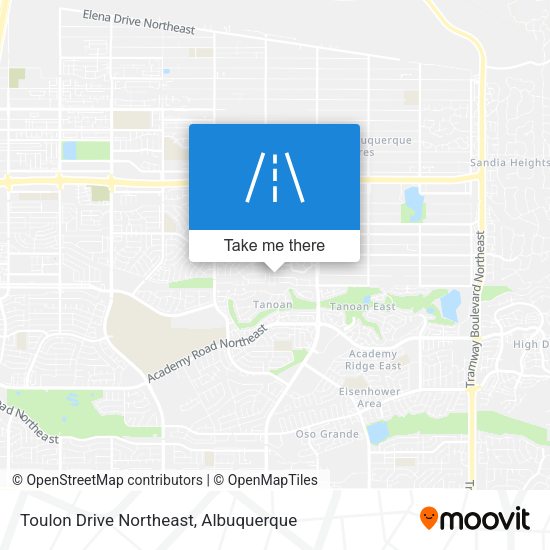 Toulon Drive Northeast map