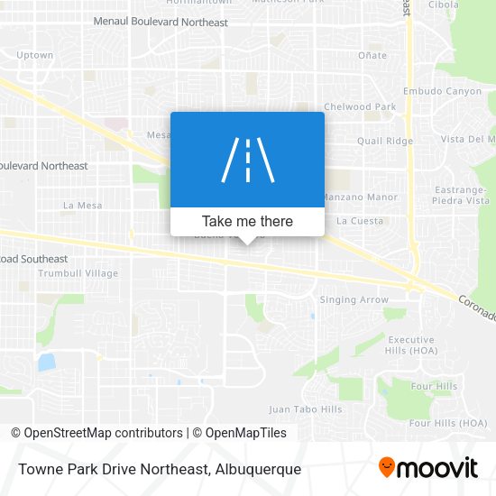 Towne Park Drive Northeast map
