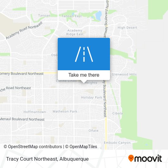 Tracy Court Northeast map
