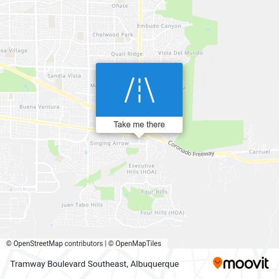 Tramway Boulevard Southeast map