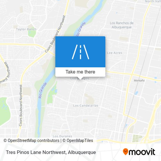 Tres Pinos Lane Northwest map