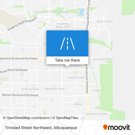 Mapa de Trinidad Street Northeast